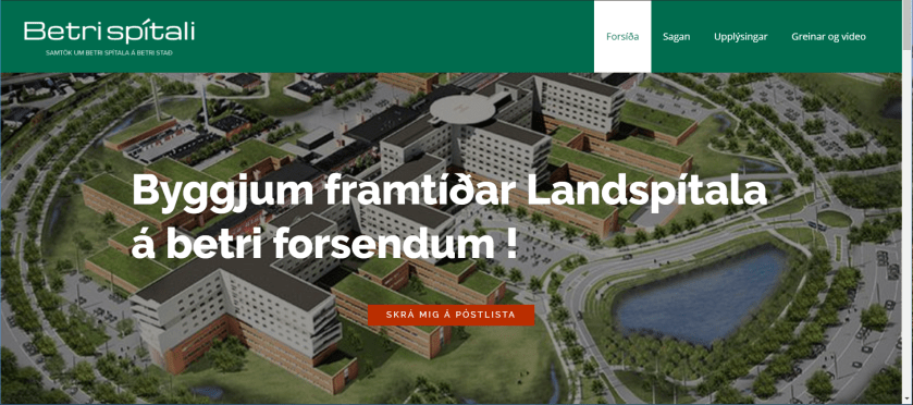 Skjáskot heimasíða 171215